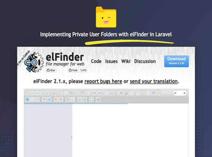 Implementing Private User Folders with elFinder in Laravel